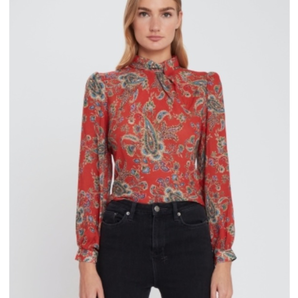 XS/Small Icons Objects Of Devotion The Tess Mcgill Mock Neck Blouse